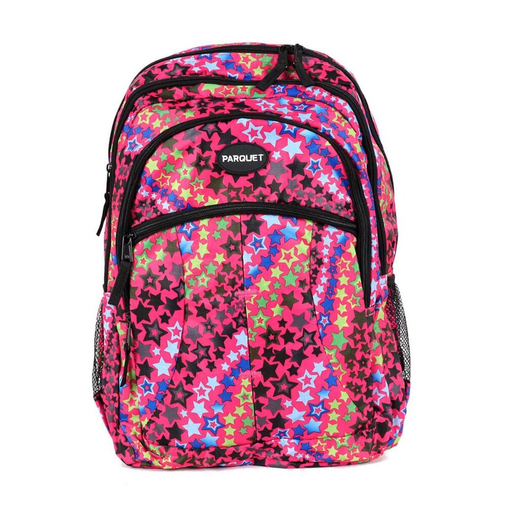Star Pattern Pink Novelty Backpack 17" in